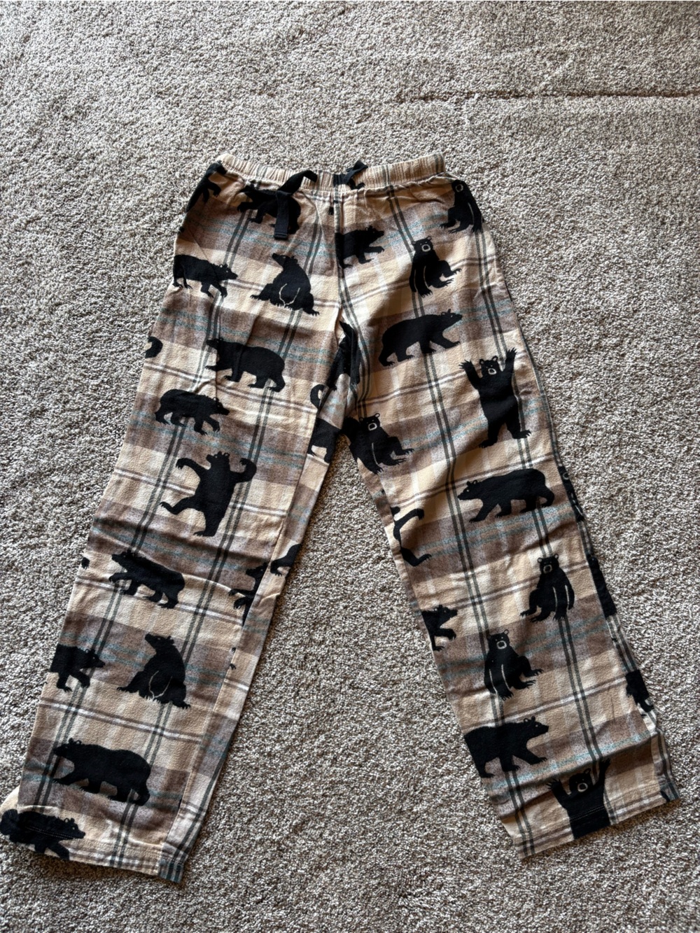 Hatley Black Tee with Plaid Bear Applique - Picture 5 of 7